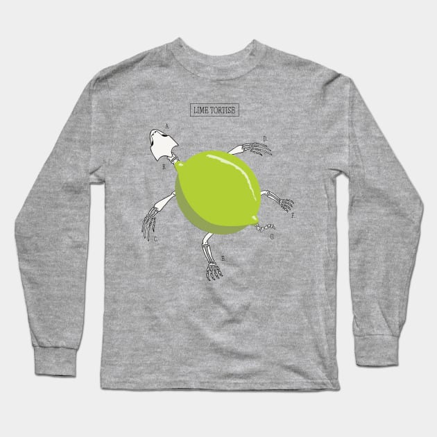 Lime Tortoise / Tortuga de Lima Long Sleeve T-Shirt by Theokotos